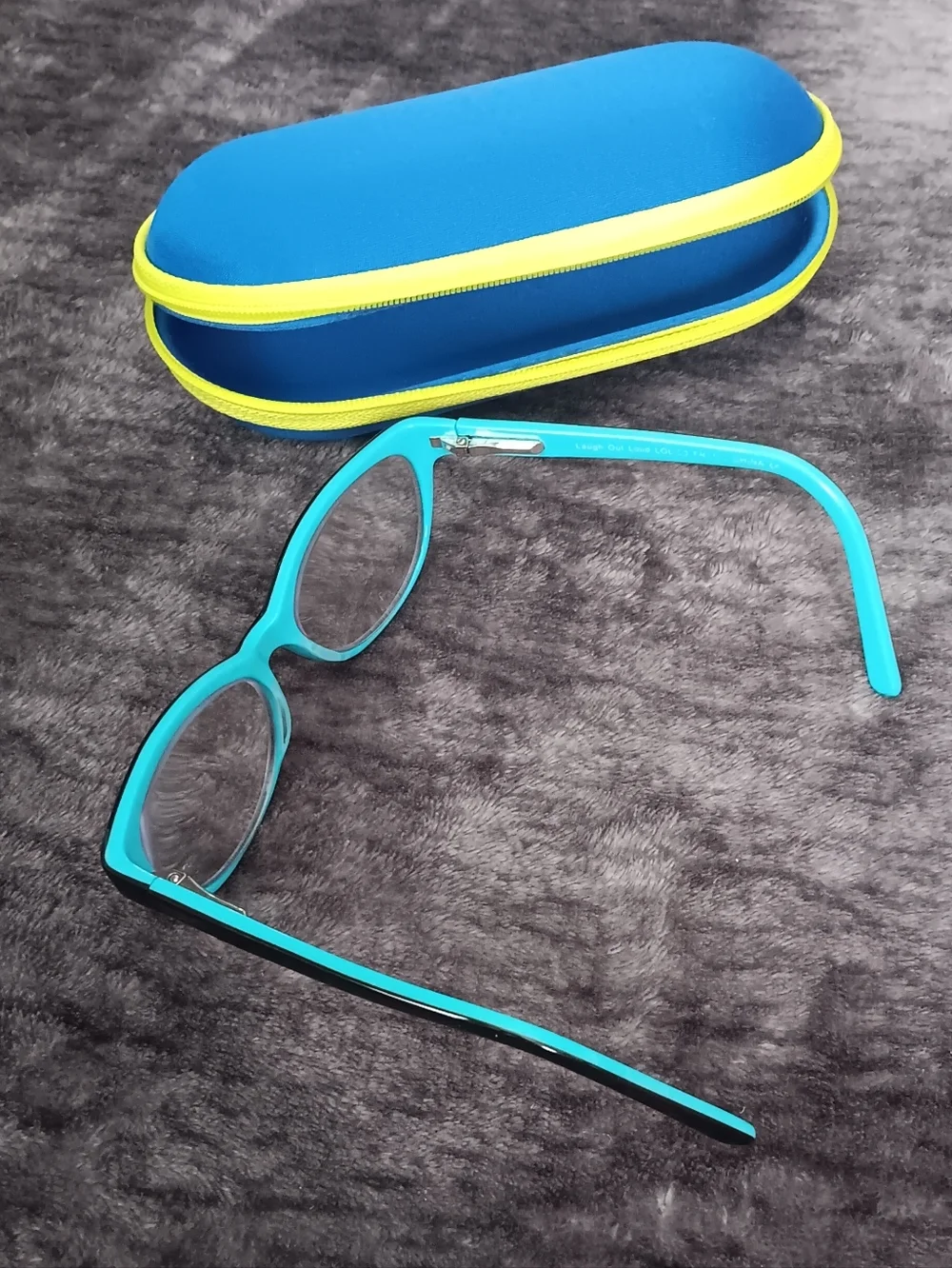 LOL- Cat Eye Black/Blue Plastic Full Rim Eyeglass/Sunglass Frames Kids 47-14-120